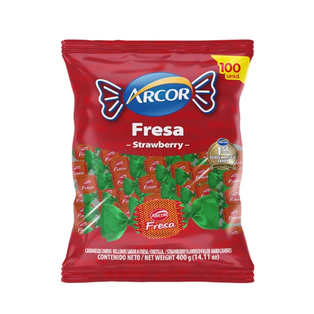 Relleno de Fresa Bolsa Arcor – Bolsa de 100 unidades