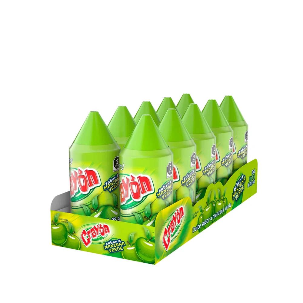 Crayon – Display de 10 unidades · Tipo: Manzana