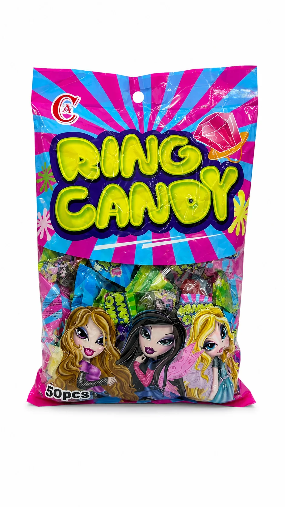 Ring Candy – Bolsa de 50 unidades · Tipo: Niña