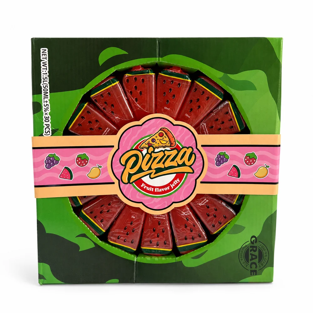 Pizza Fruit Jelly – Display de 30 unidades · Sabor: Sandía