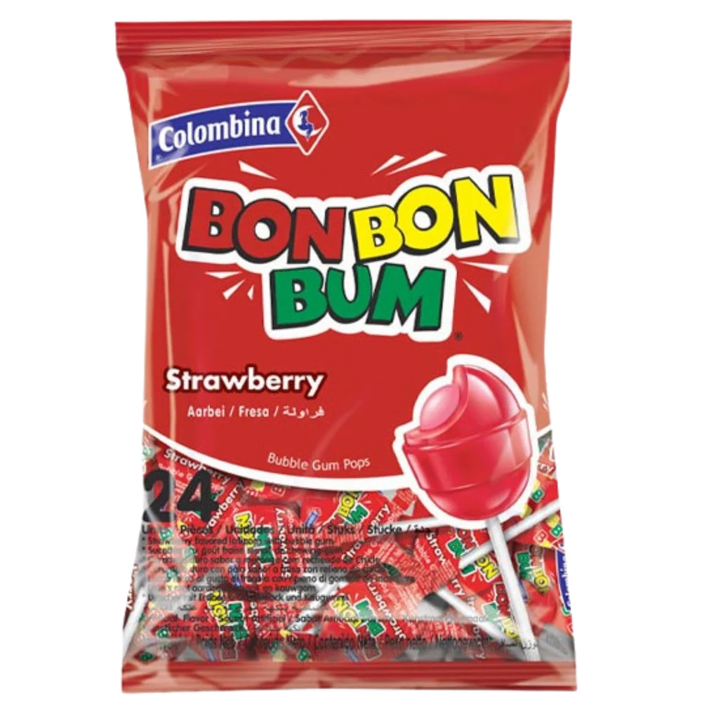 Bombon Colombina 17g – Bolsa de 24 unidades · Fresa / Rojo