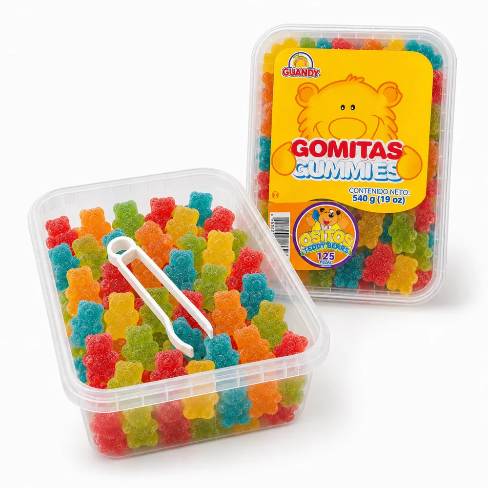 Gomitas Guandy – Bandeja de 125 unidades ·  Osos