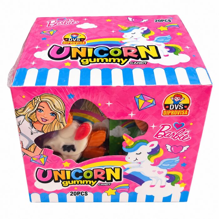 Unicornio Rainbow Gummy DVS – Ristra de 40 unidades