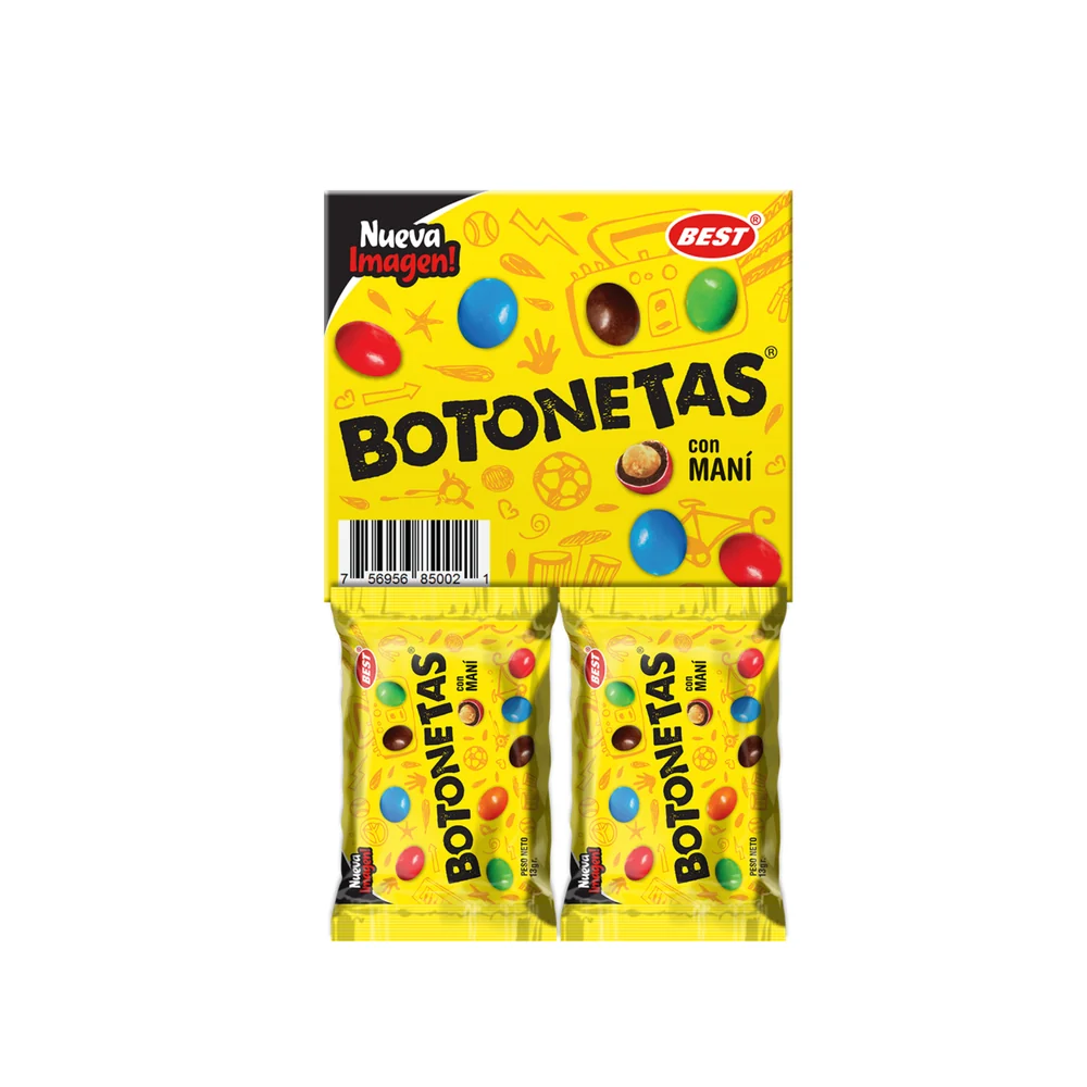 Botonetas con Mani – Ristra de 24 unidades
