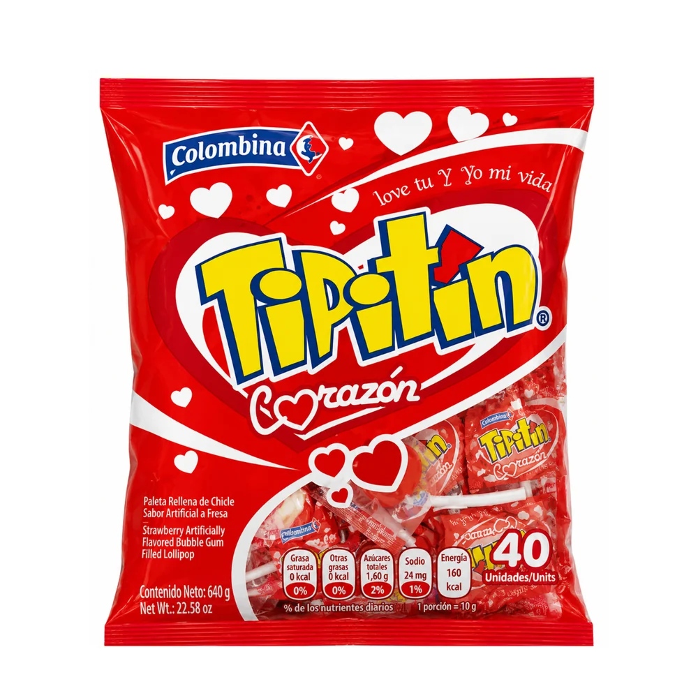 Tipitin Grande – Bolsa de 40 unidades · Corazon