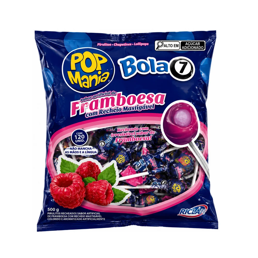 Bon Bon Pop Mania – Bolsa de 55 unidades · Tipo:: Bola 7 Frambuesa