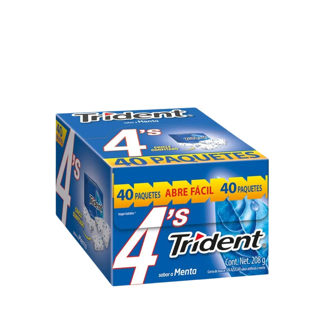 Trident 4s – Display de 40 unidades · Menta