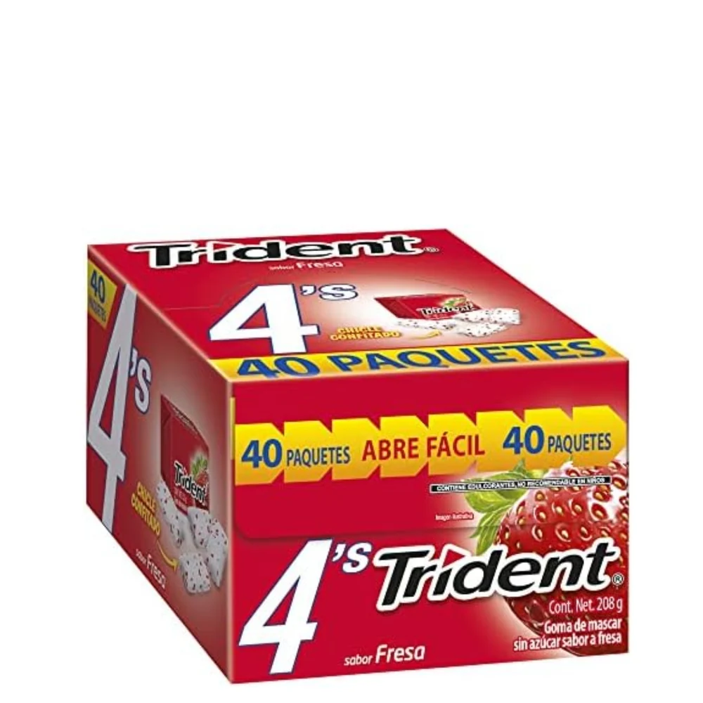 Trident 4s – Display de 40 unidades ·  Fresa