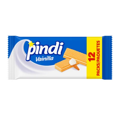 Galleta Pindi Vainilla – Paquete de 12 unidades de 17 g ·  Vainilla