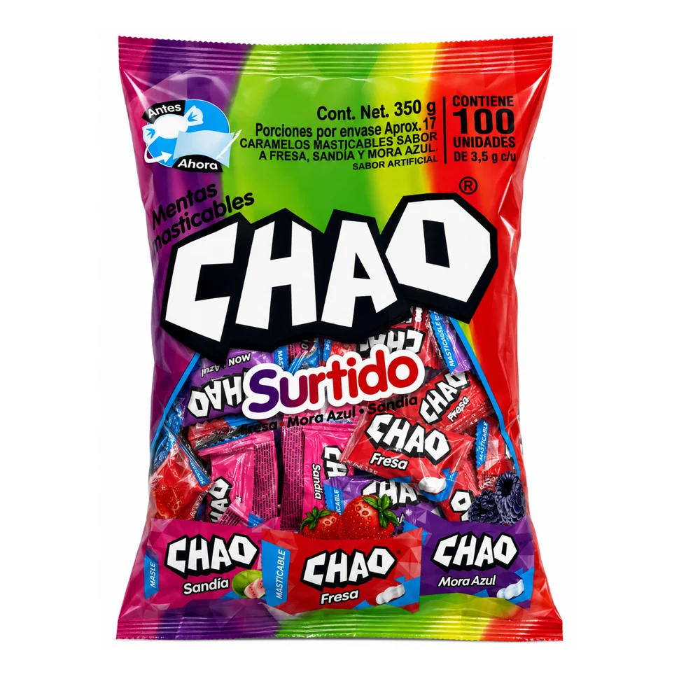 Menta Chao – Bolsa de 100 unidades · Tipo: Surtido / Mix