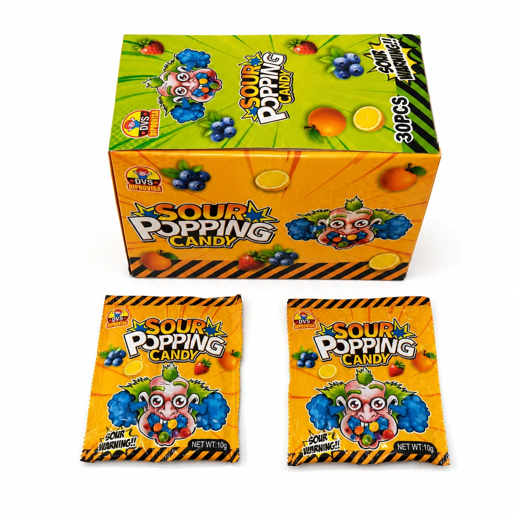Sour Poppping Candy DVS – Display de 30 unidades
