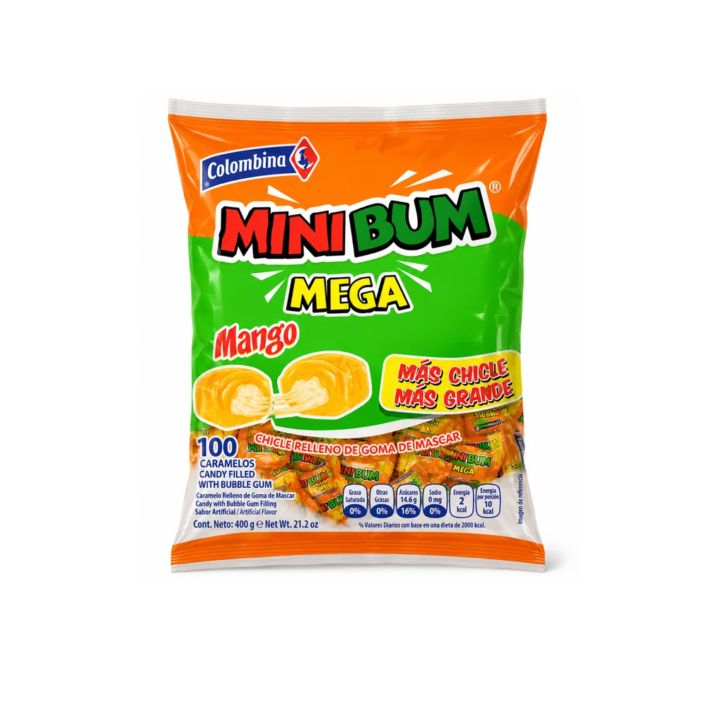 Mini Bum Mango – Bolsa de 100 unidades