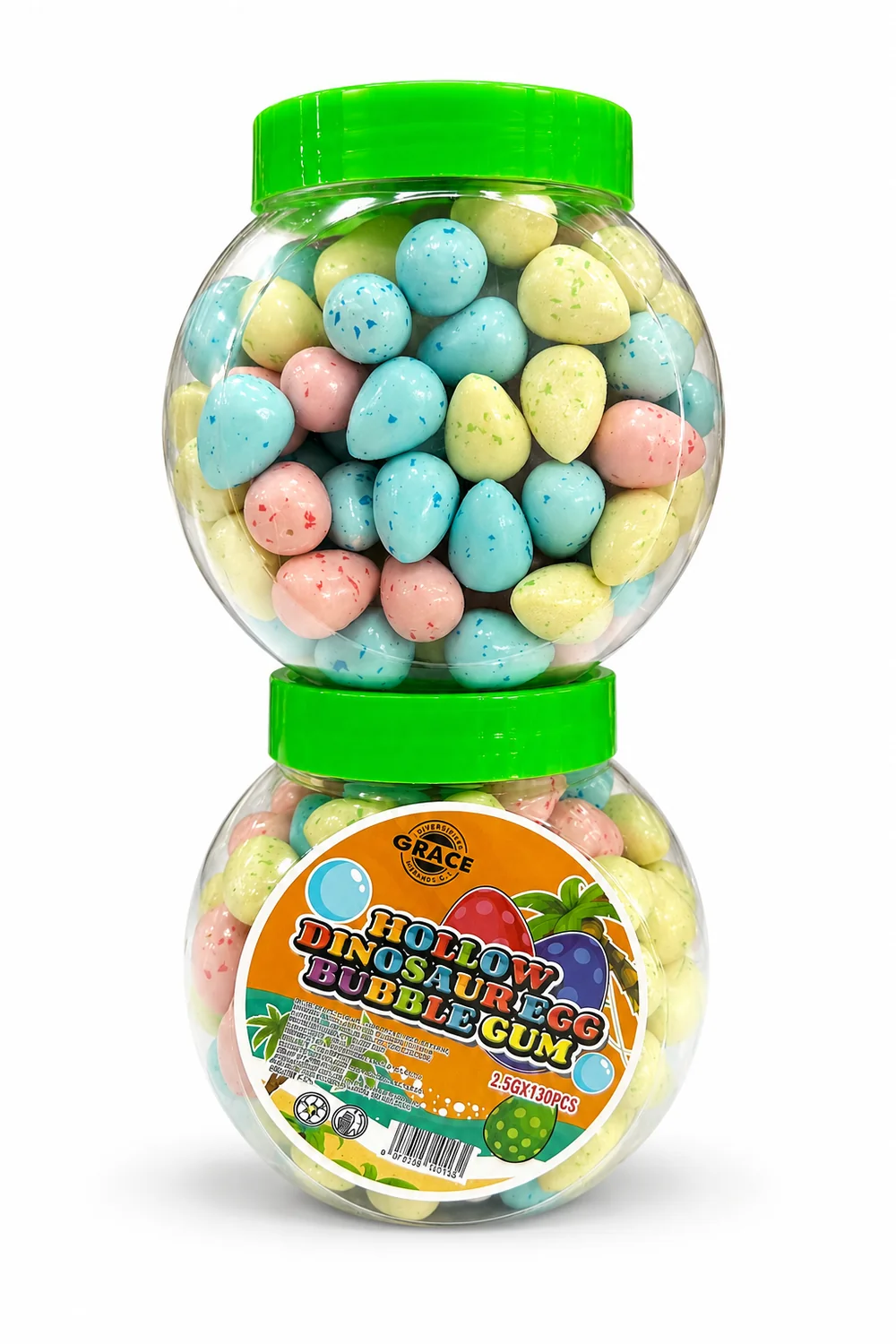 Chicle Huevo Dinosaurio – Bote de 130 unidades