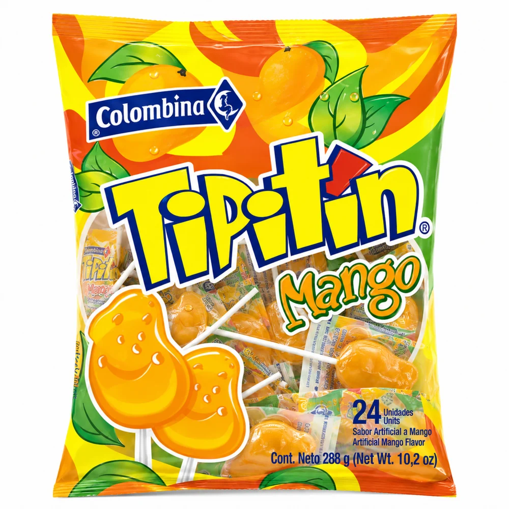 Paleta Tipitin Pequeña – Bolsa de 24 unidades ·  Mango