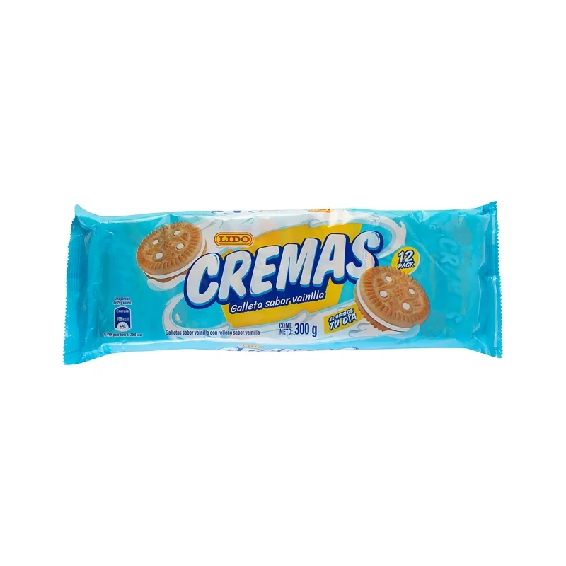 Cremas Lido – Paquete de 12 unidades · Vainilla