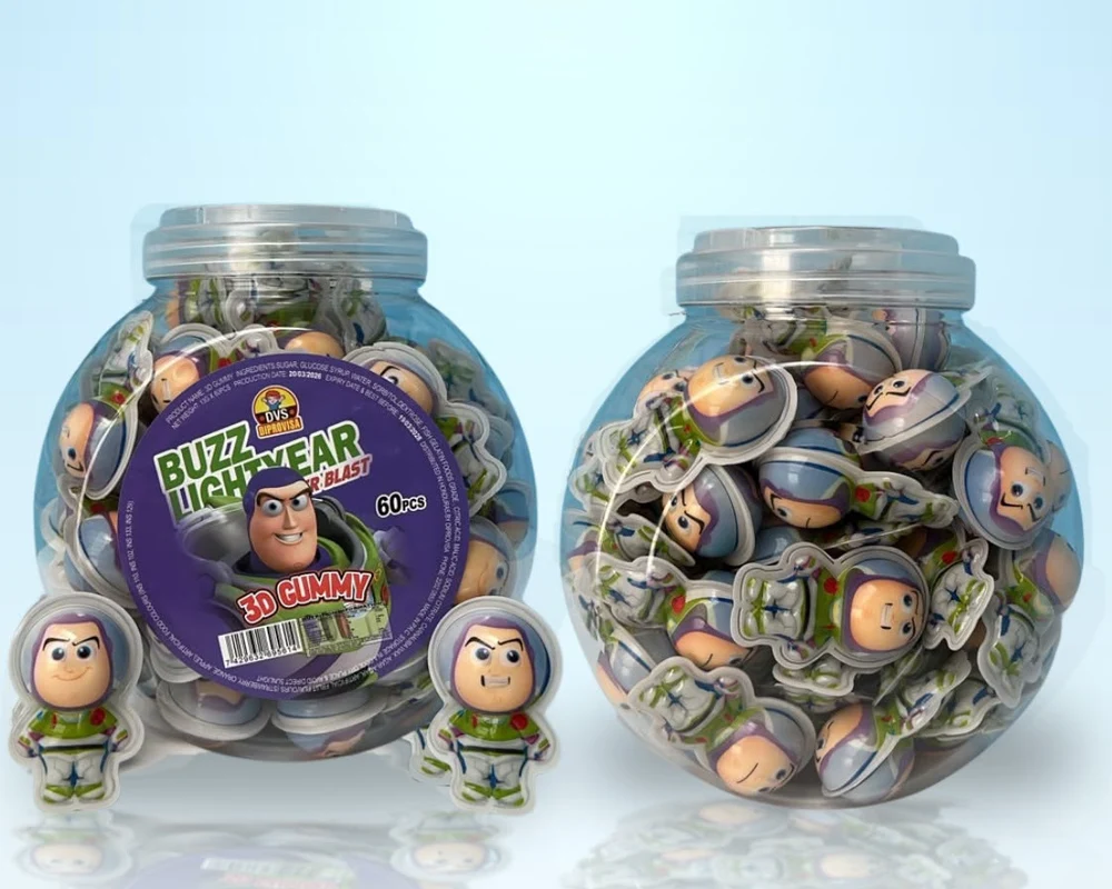 Buzz Lightyear 3d Gummy DVS – Bote de 60 unidades