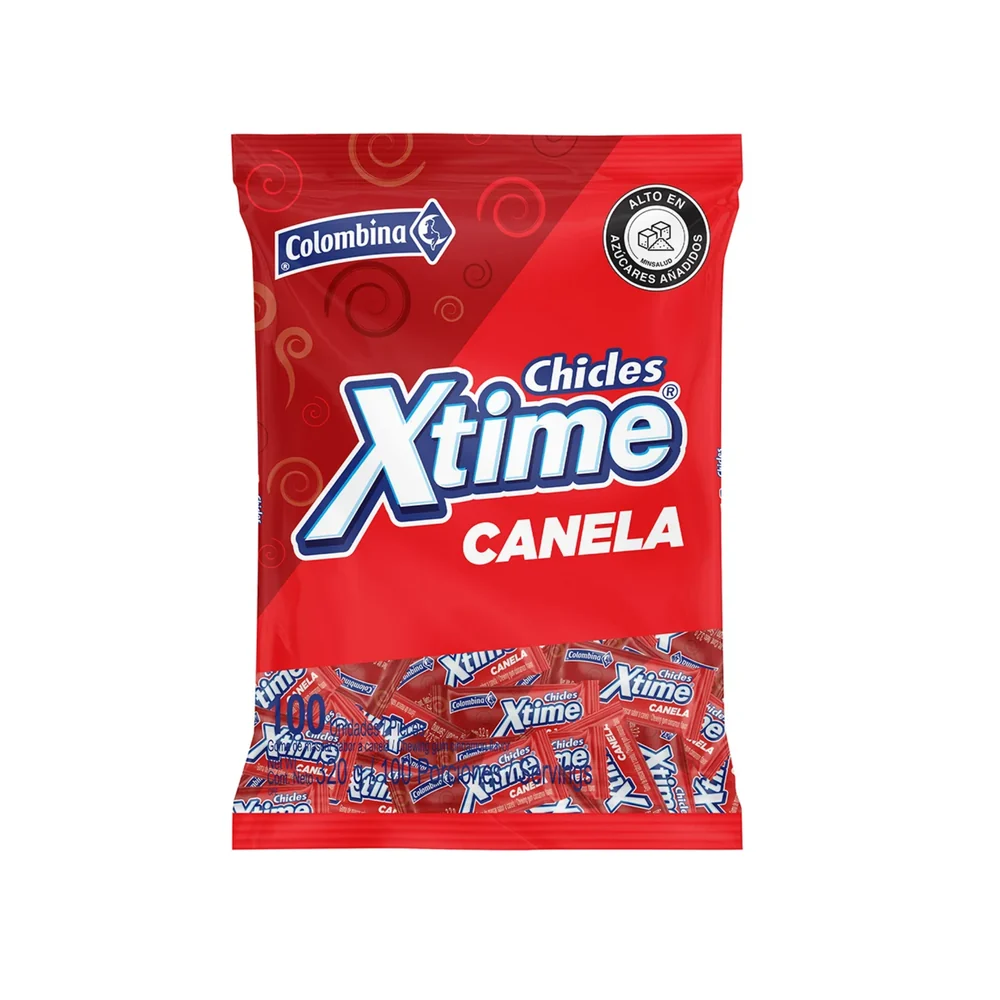 Xtime Gum/chicle – Bolsa de 100 unidades · Tipo: Xtime Canela