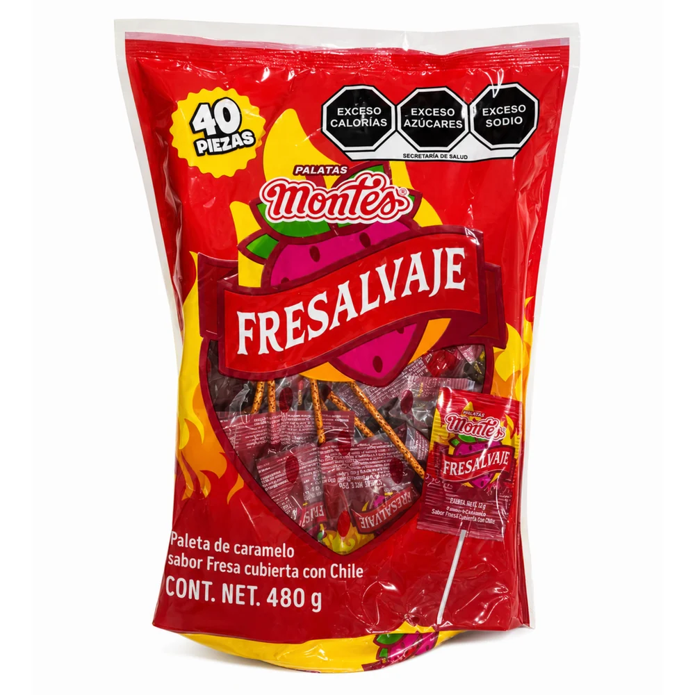 Paleta Fresa Salvaje – Bolsa de 40 unidades