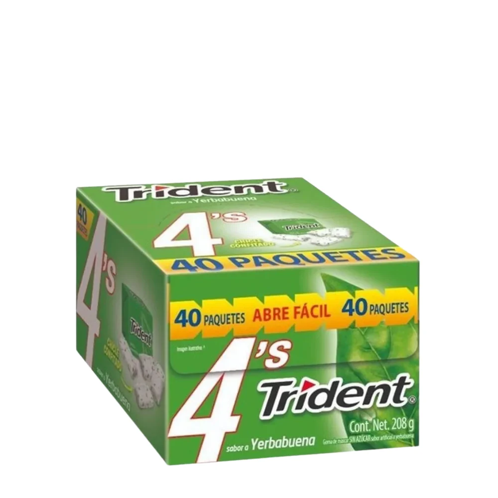 Trident 4s – Display de 40 unidades ·  Yerbabuena