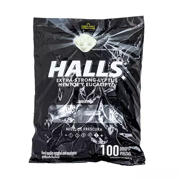 Halls Bolsa Extra Strong – Bolsa de 100 unidades