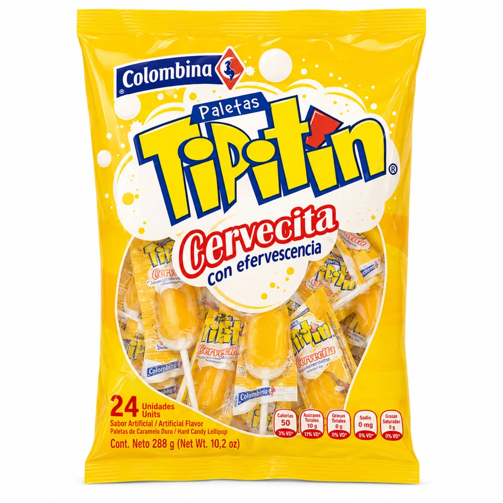 Paleta Tipitin Pequeña – Bolsa de 24 unidades · Cervecita