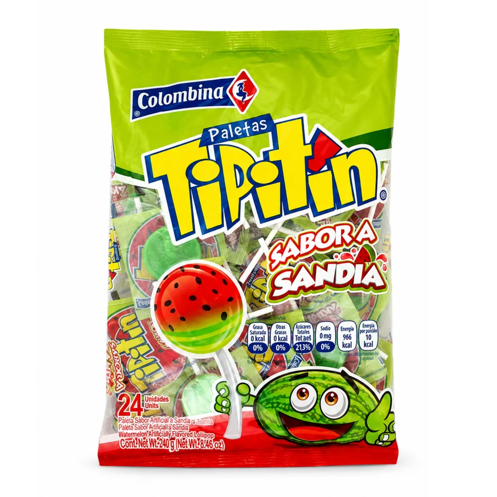 Paleta Tipitin Pequeña – Bolsa de 24 unidades ·  Sandia