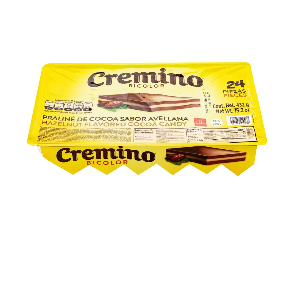 Cremino – Display de 24 unidades · Tipo: Cremino amarillo / bicolor