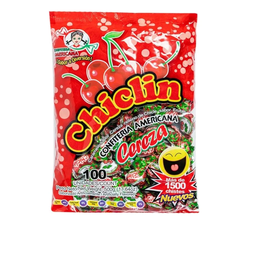 Chiclin – Bolsa de 100 unidades · Tipo: Cereza