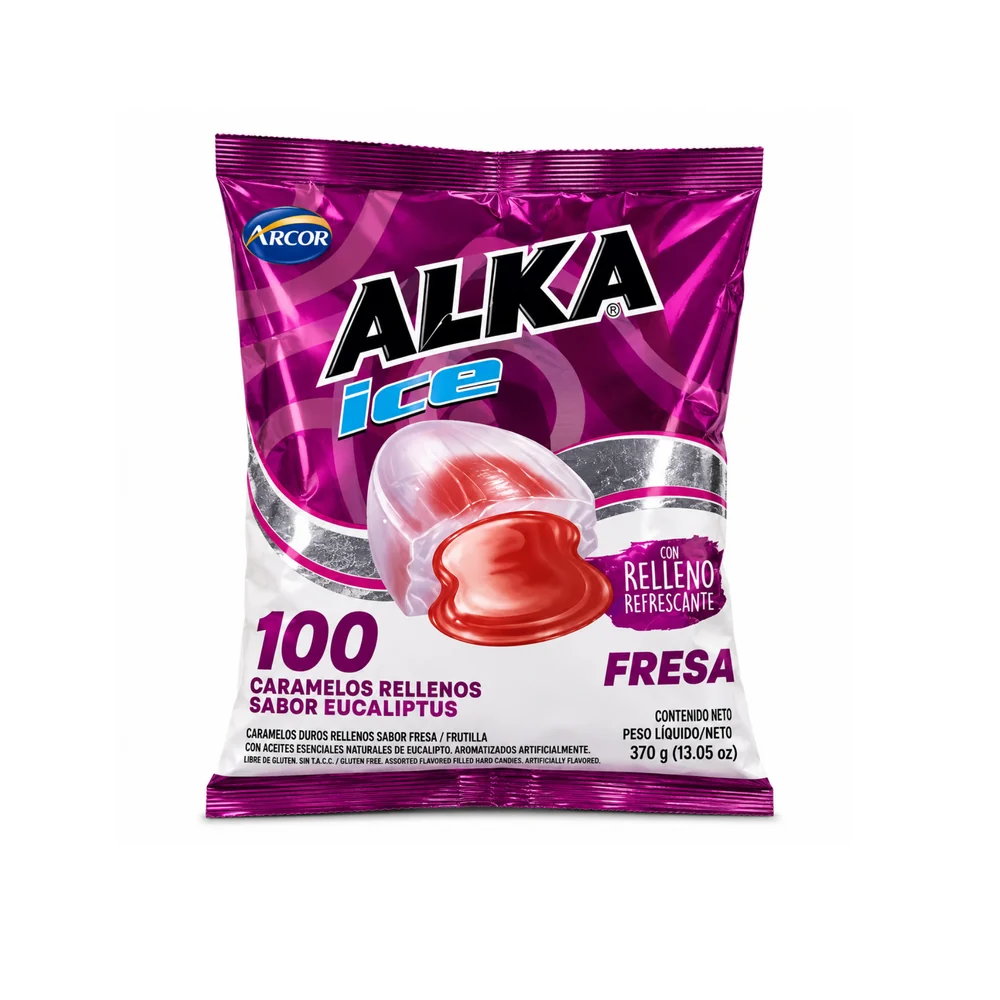 Alka Bolsa – Bolsa de 100 unidades · Tipo: Fresa