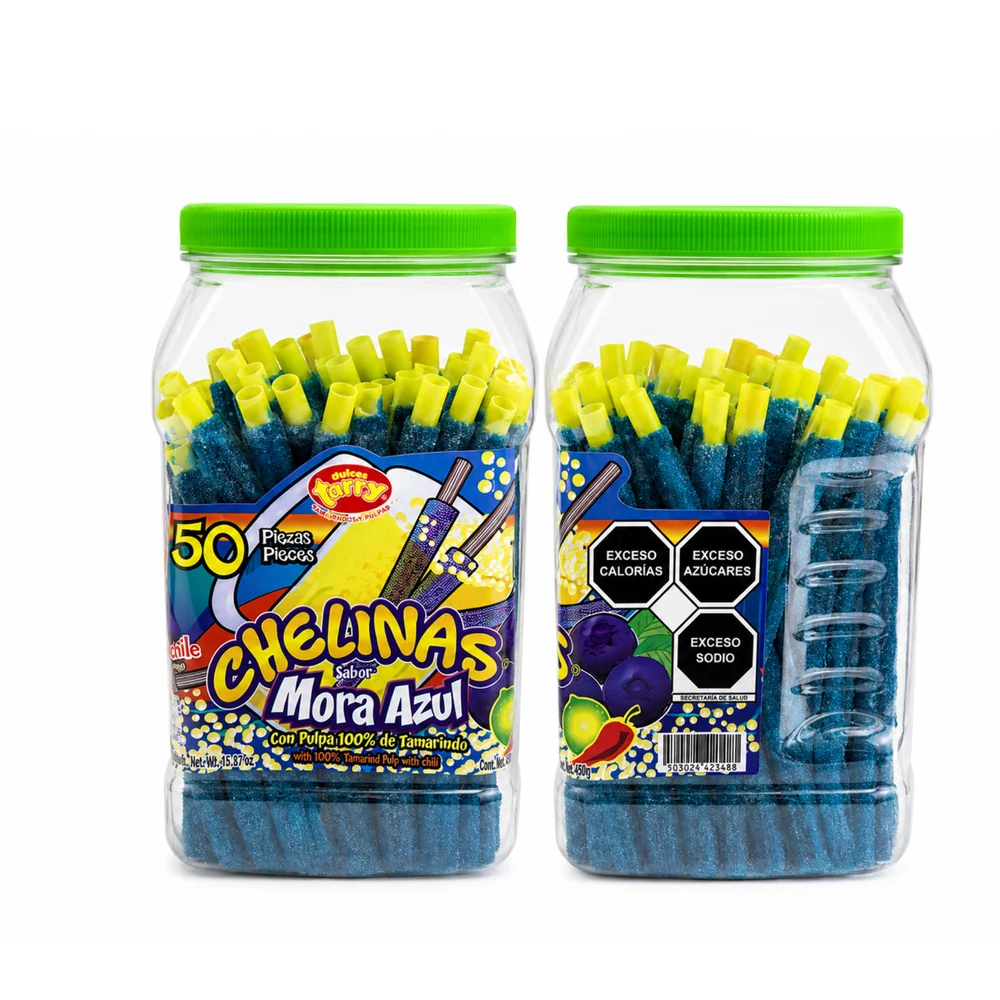 Chelinas Banderillas – Bote de 50 unidades ·  Azul
