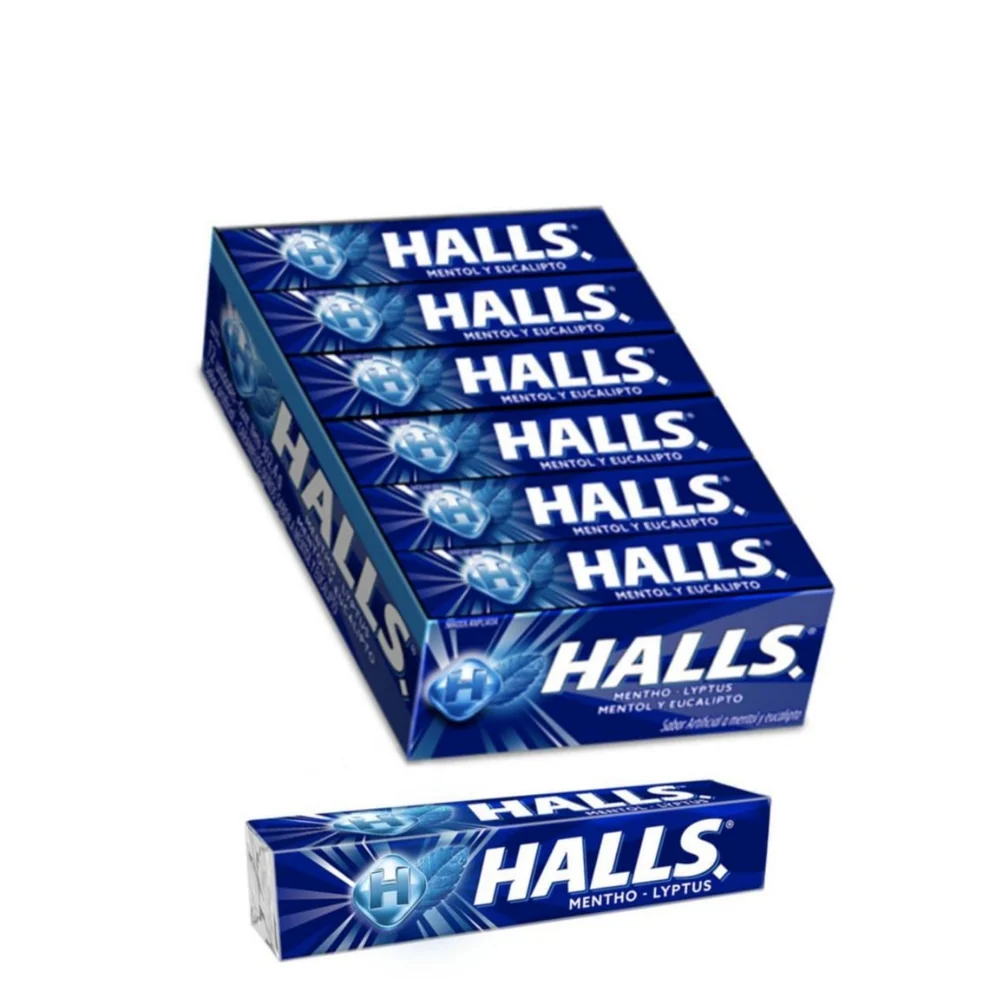 Halls Mentol – Display de 12 unidades · Tipo: Menta