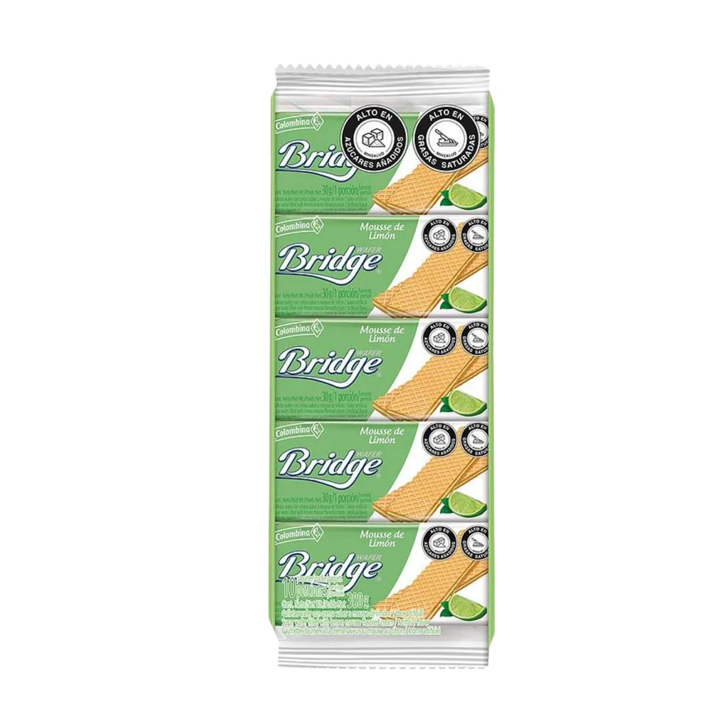 Colombina Bridge – Paquete de 10 unidades · Presentación:: Bridge Limon