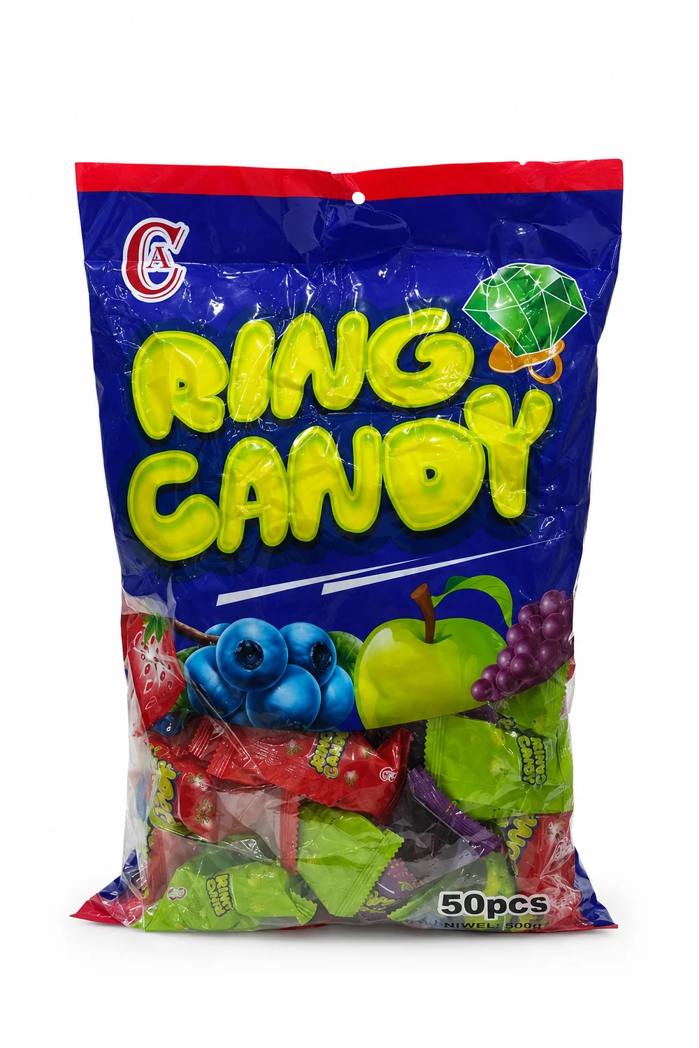 Ring Candy – Bolsa de 50 unidades · Tipo: Niño
