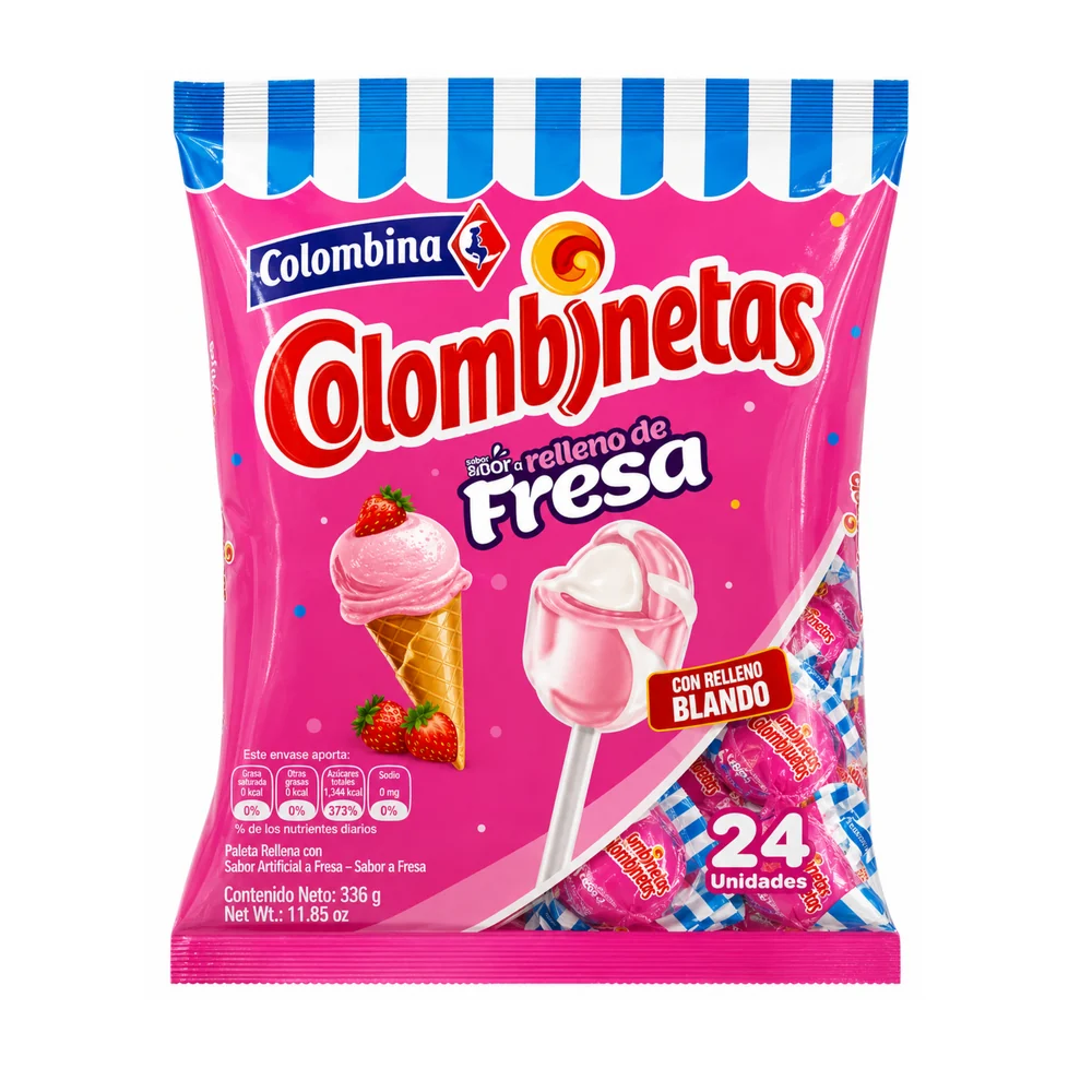 Bombones Colombineta – Bolsa de 24 unidades · Colombineta Helado de fresa