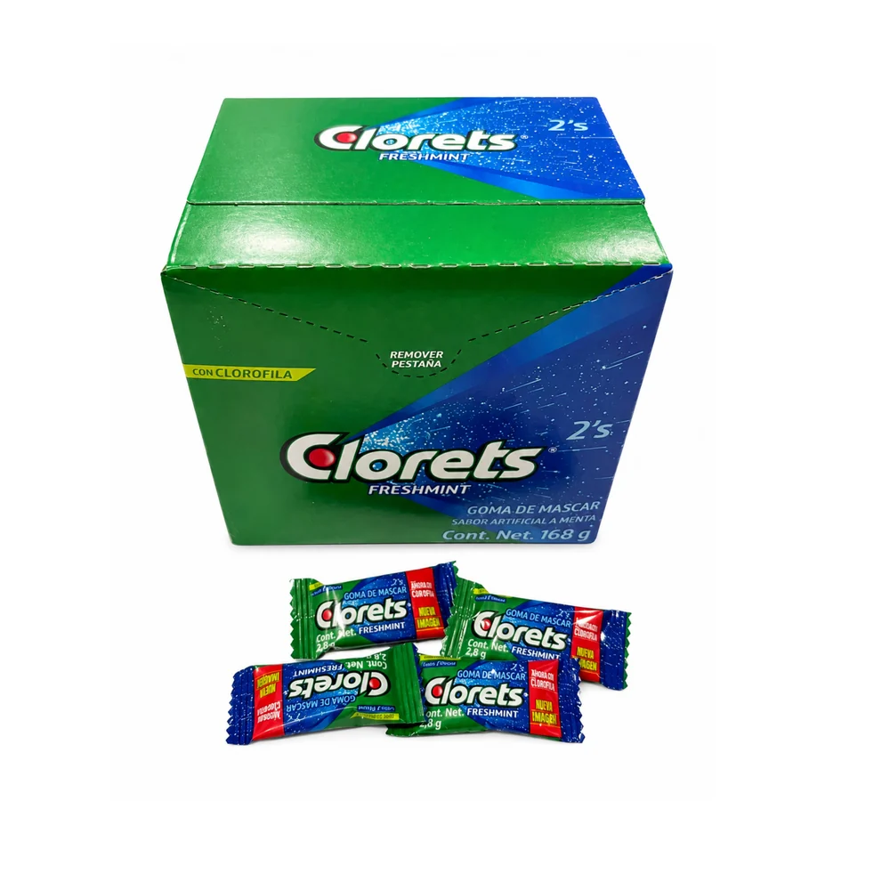 Clorets – Display de 60 unidades ·  Clorets Freshmint/azul